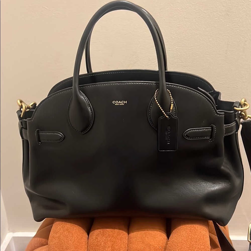Coach Black Leather Empire 40 carryall